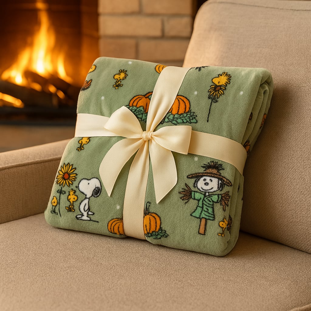 Peanuts Harvest Plush Throw Blanket